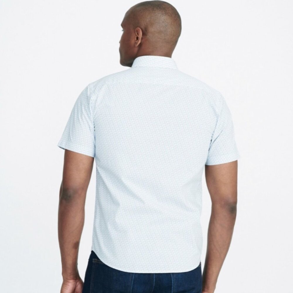 UNTUCKit Men's EUC Slim "Giro" Short Sleeve Bike Print Shirt | Size Large - Picture 3 of 9